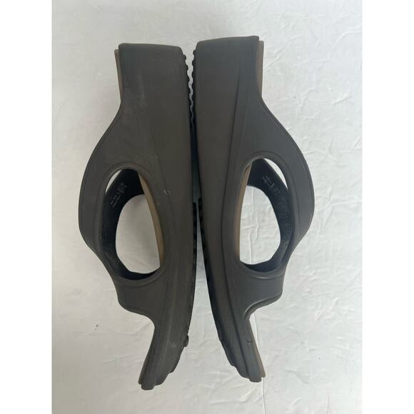 Crocs Dual Comfort Sanrah Brown Strap Wedge Slide Sandals Sz 10 - Picture 5 of 11